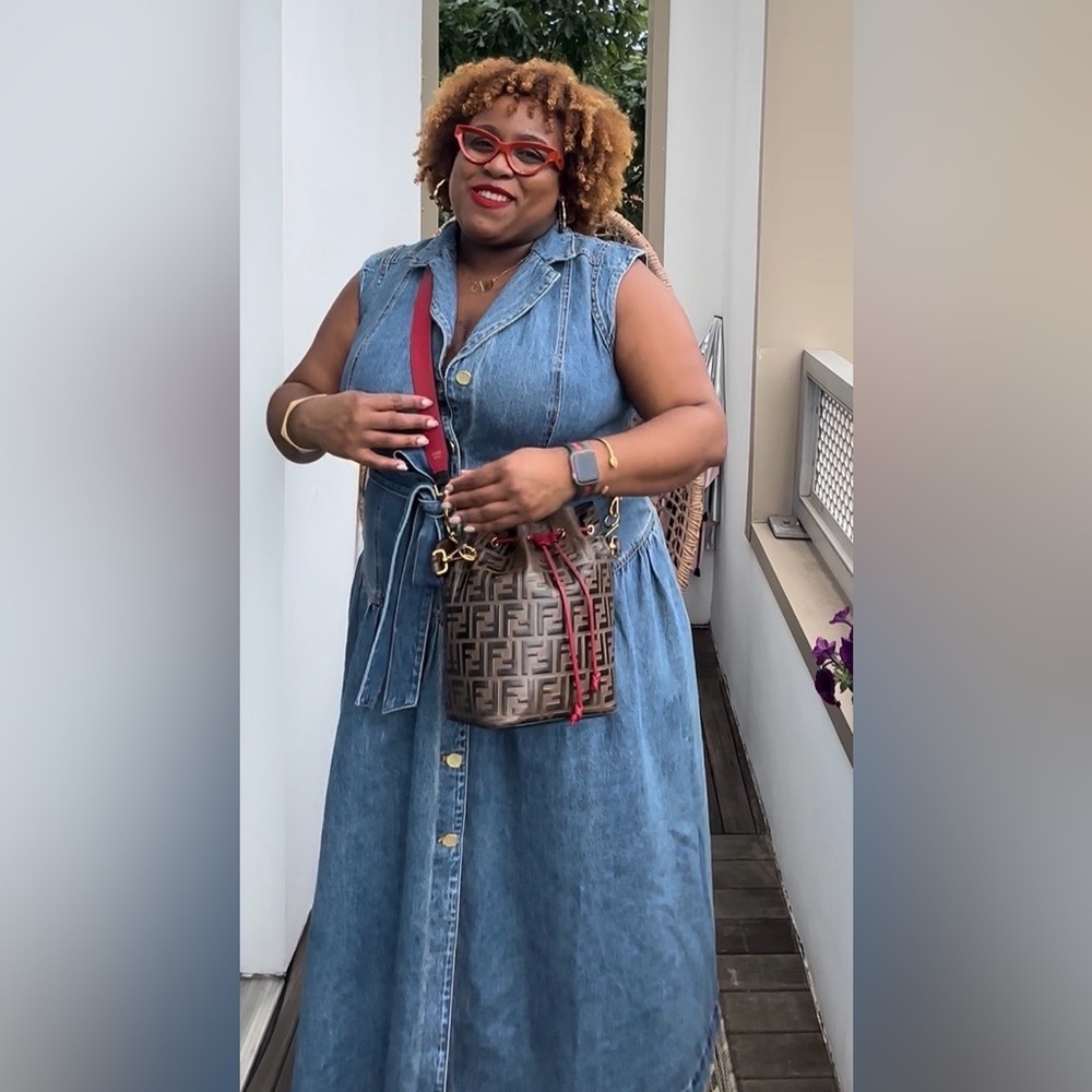 Jenee Naylor Future Collective Denim Dress